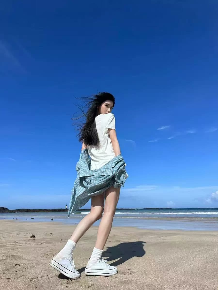 프랑스식 트렌드 긴팔 체크무늬 여성 셔츠 2026 여름 새로운 느긋한 바람 작은 대중 고급 루즈핏 체크무늬 셔츠 상세 이미지 7