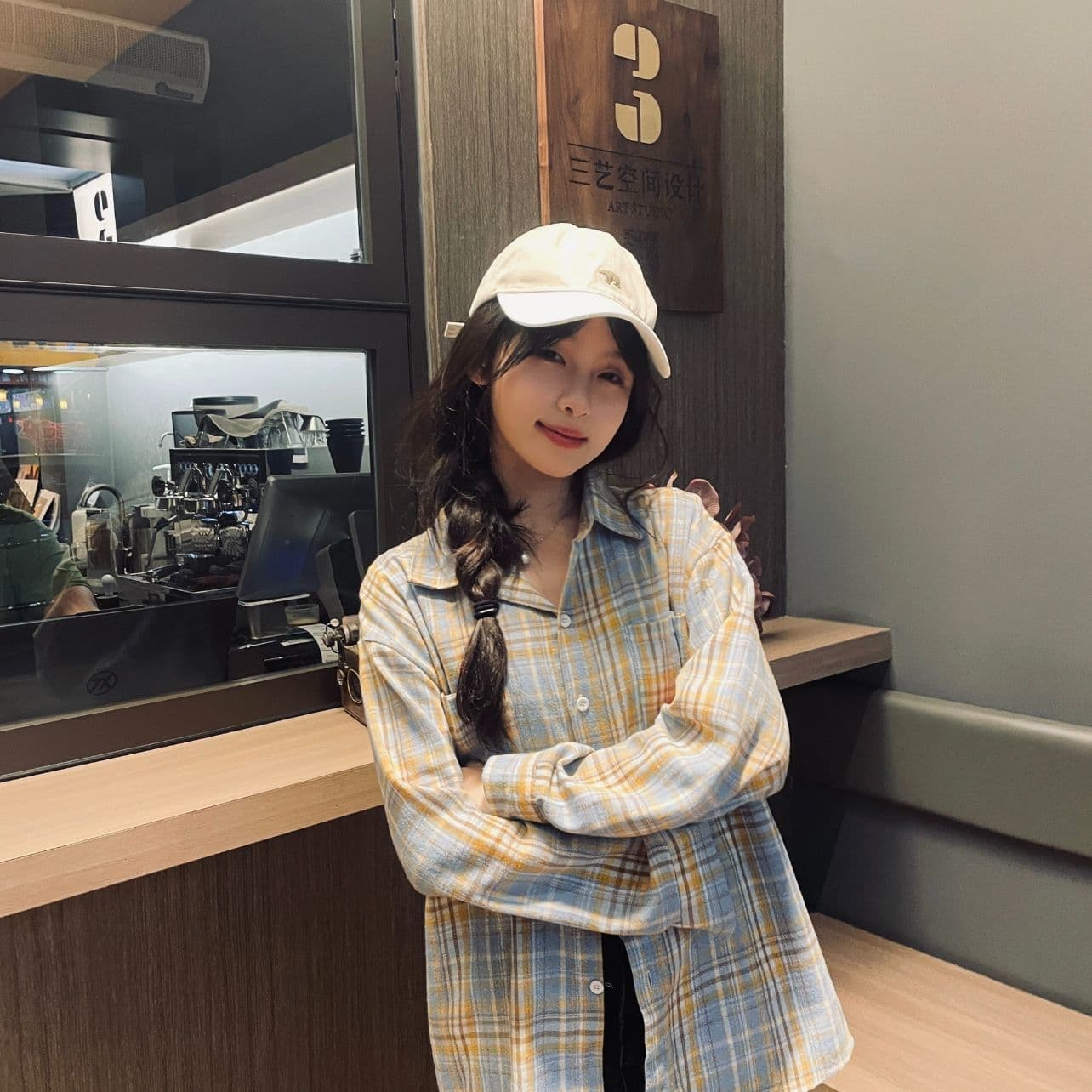 배색 느긋한 레트로 격자 무늬 셔츠 한 부서 루즈핏 봄 가을 새로운 아메리칸 긴팔 캐주얼 맨위 셔츠 재킷 상세 이미지 2