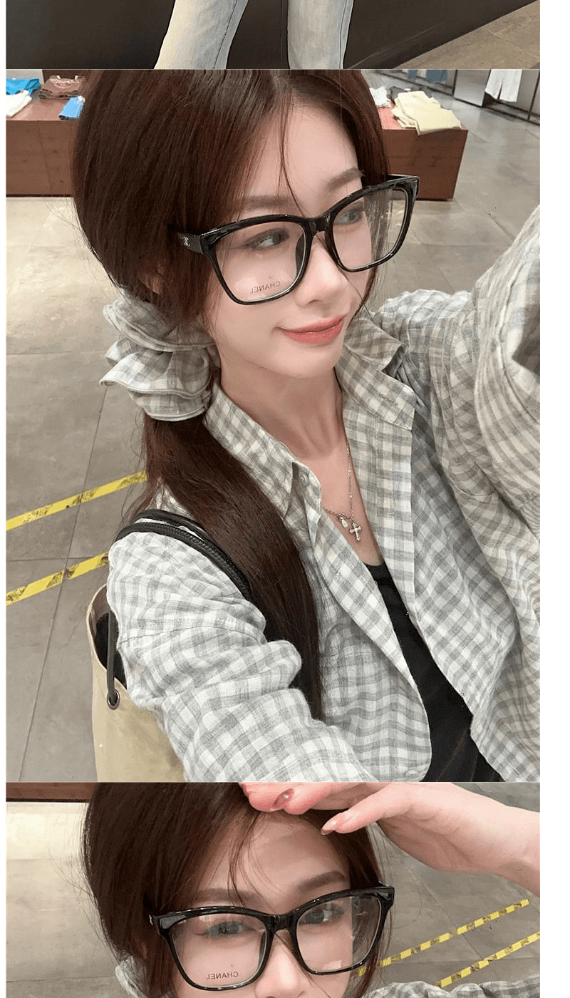 벨트 머리카락 서클 한 부서 품격 긴팔 여성 셔츠 봄 가을 디자인 센스 캐주얼 다용도 슬림해 보이는 체크무늬 재킷 상세 이미지 9