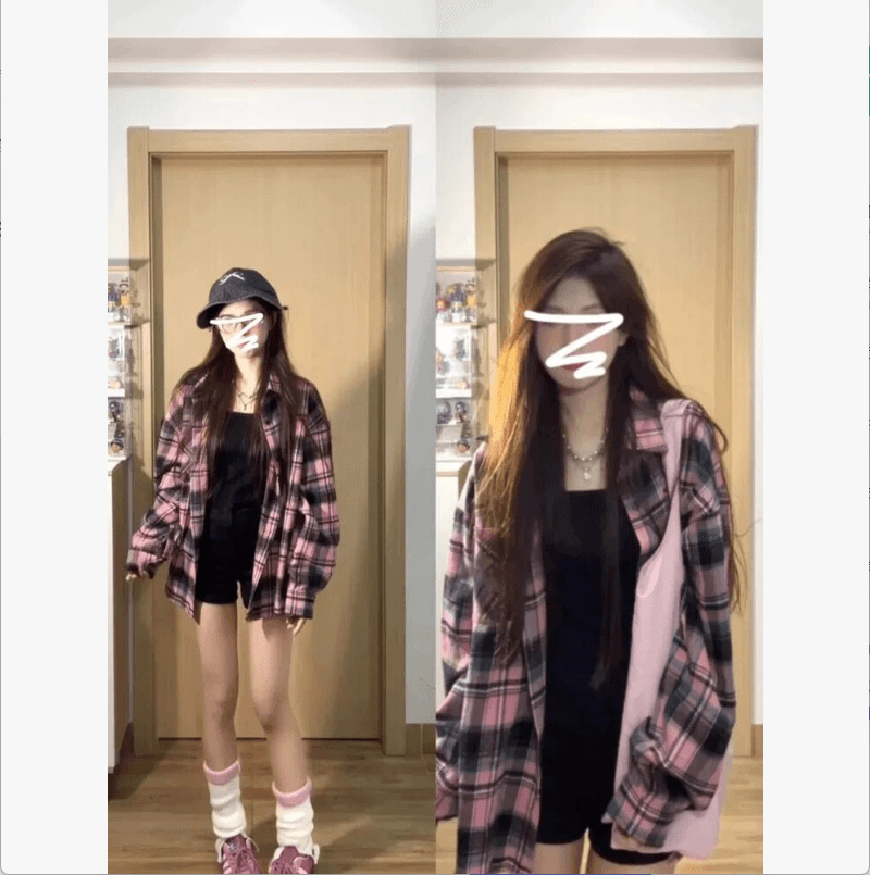 2026 새로운 아메리칸 레트로 격자 무늬 셔츠 여성 코트 조기 봄 oversize 긴팔 자외선 차단 작은 대중 맨위 이미지 4