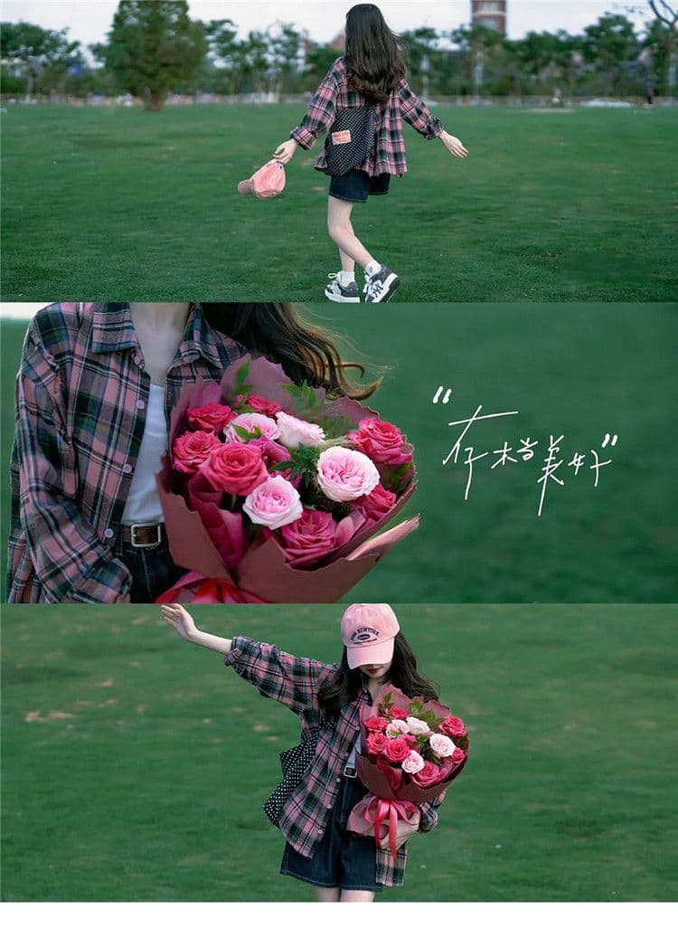 아메리칸 oversize 레트로 블랙 분말 체크무늬 여성 셔츠 이른 가을 새로운 루즈핏 디자인 센스 자외선 차단 긴팔 맨위 상세 이미지 10
