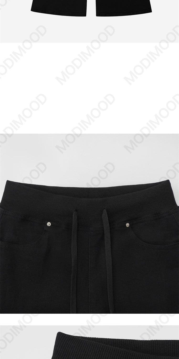 달콤함 소녀 한 스타일 일상 다용도 펌프 로프 부츠컷 캐주얼 바지 상세 이미지 3