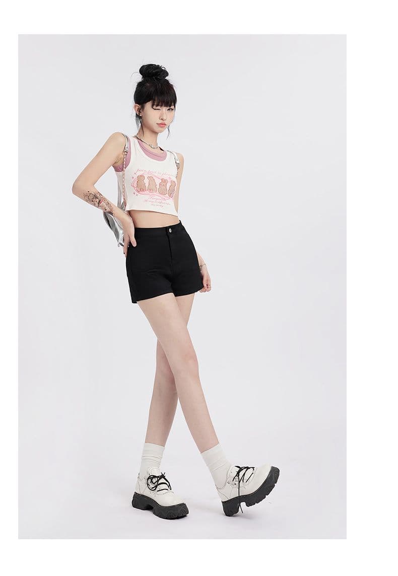 봄 여름 새로운 캐주얼 한국 스타일 하이웨이스트 데님 반바지 여성 슬림해 보이는 디스플레이 높음 한 마디 스트레이트 데님 반바지 트렌디 상세 이미지 7