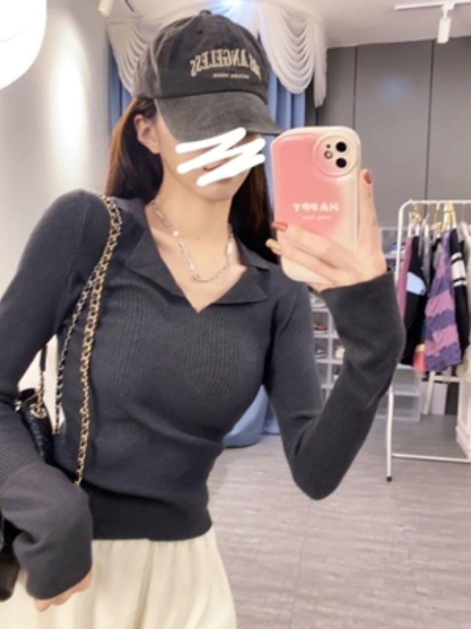 프랑스식 POLO 칼라 긴팔 니트 스웨터 여성 가을 의상 디자인 센스 순수한 욕망 스웨터 기본 셔츠 유럽 상품 맨위 ins 트렌디