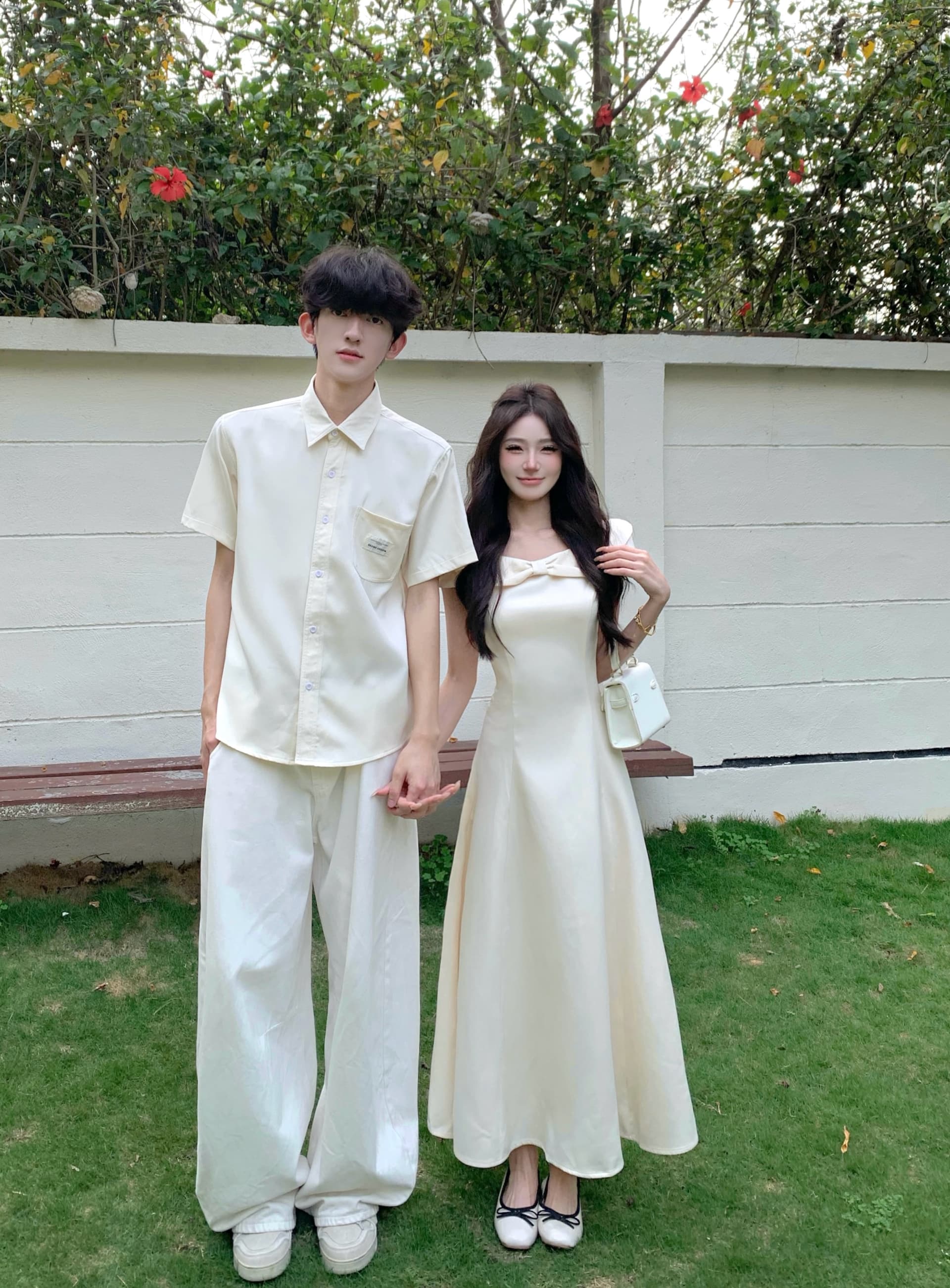 커플룩 여름 드레스 새로운 결혼 등록 사진 예복 드레스 여자 셔츠 하나 치마 하나 의류 계절 상세 이미지 3