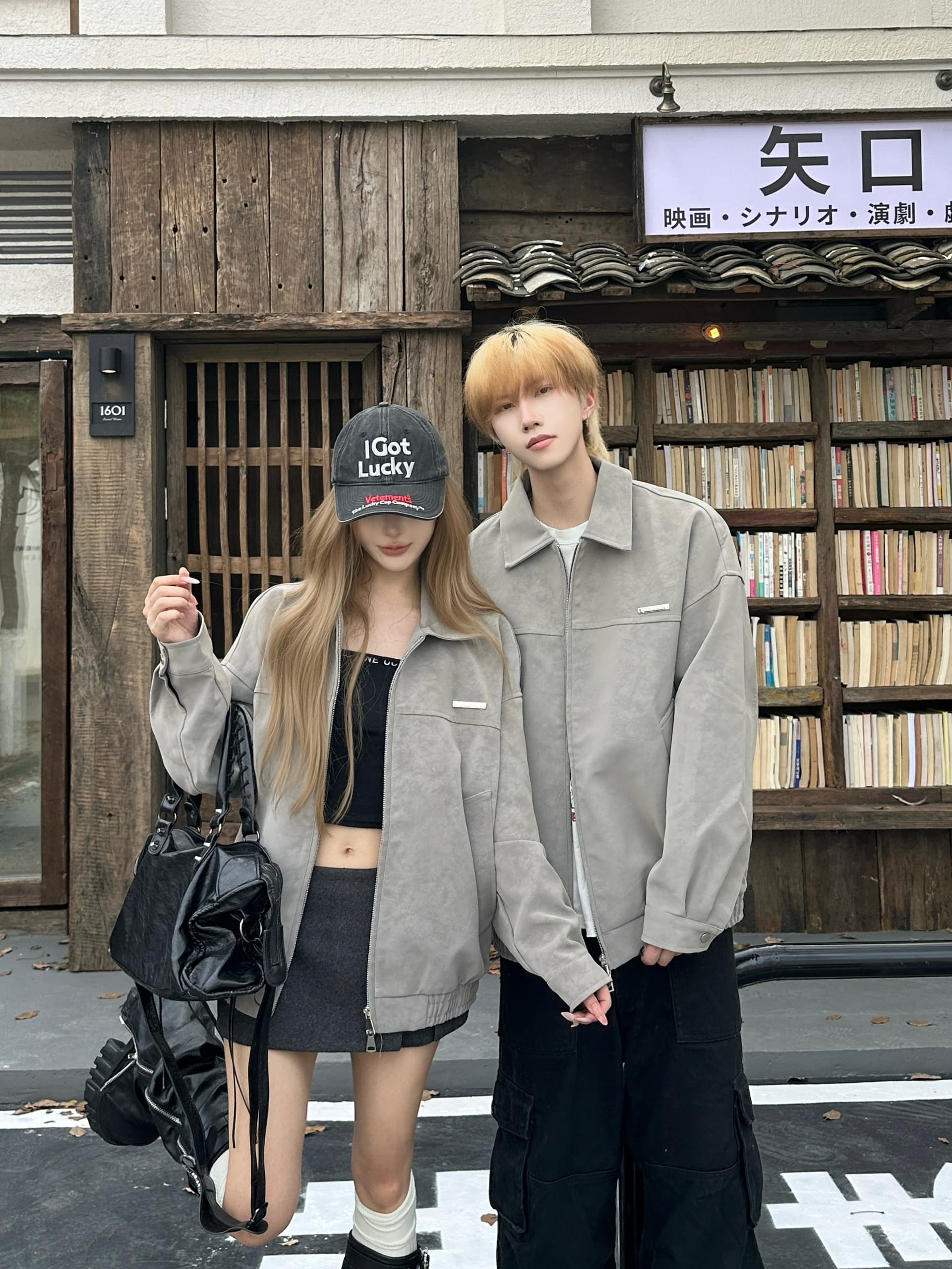 실사 커플룩 가을 겨울 의류 새로운 조수 브랜드 가죽 자켓 있음 선적 상세 이미지 3