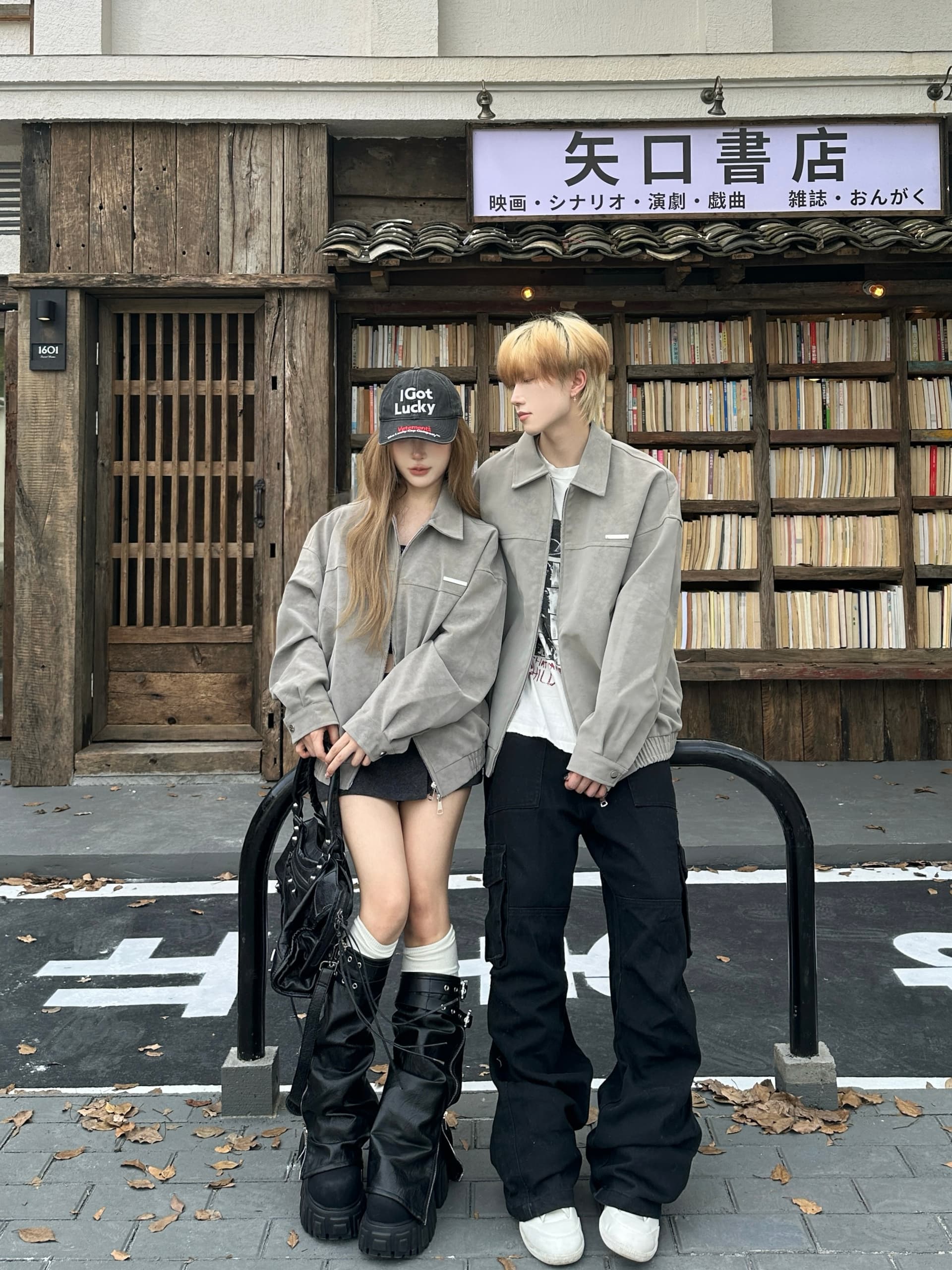 실사 커플룩 가을 겨울 의류 새로운 조수 브랜드 가죽 자켓 있음 선적 상세 이미지 5