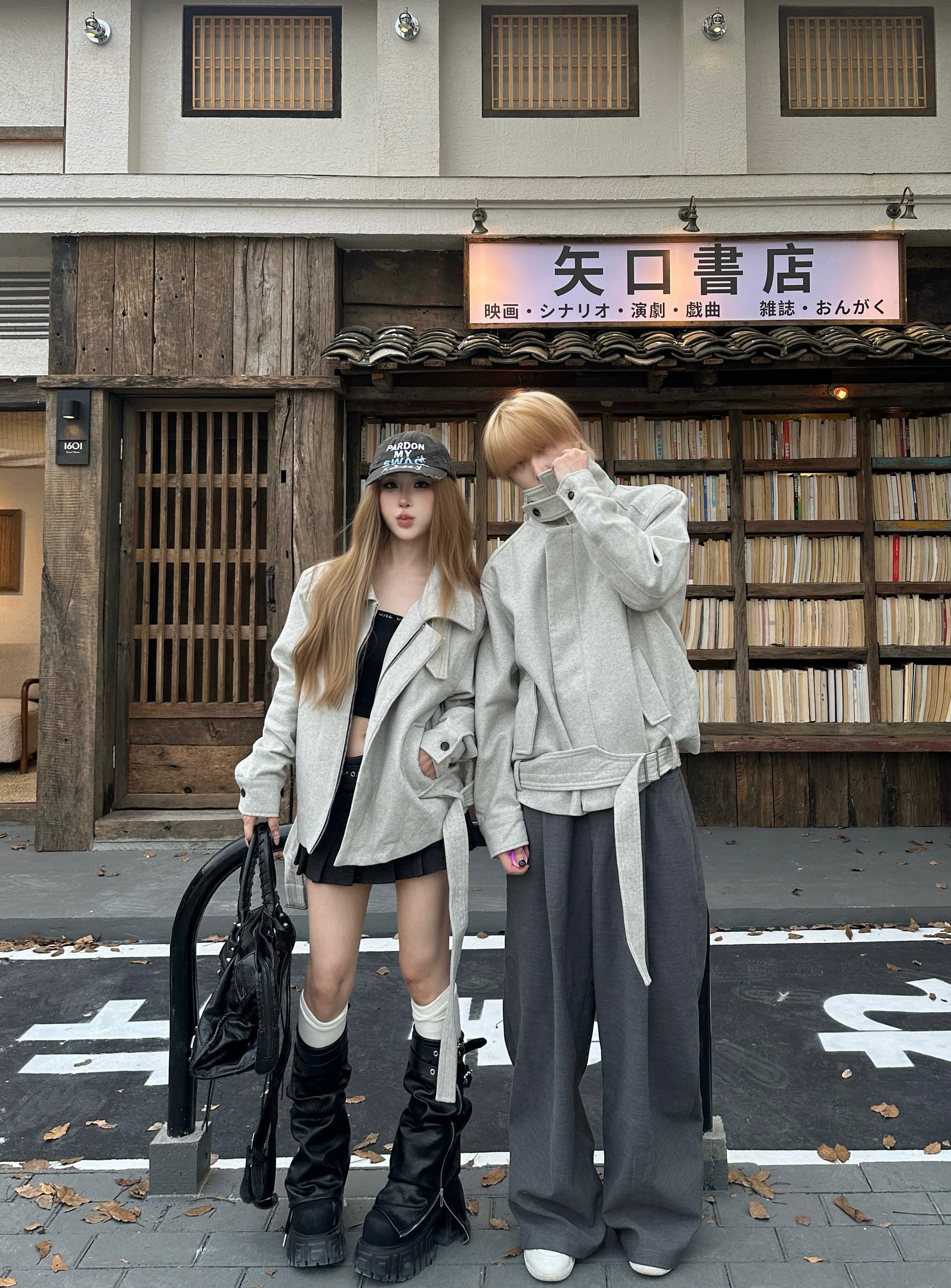 실사 커플룩 가을 겨울 동점 꽃과 함께 실 재킷 긍정적 인 어깨 출퇴근 cleanfit 폴로 칼라 모직 외투 있음 선적 상세 이미지 2