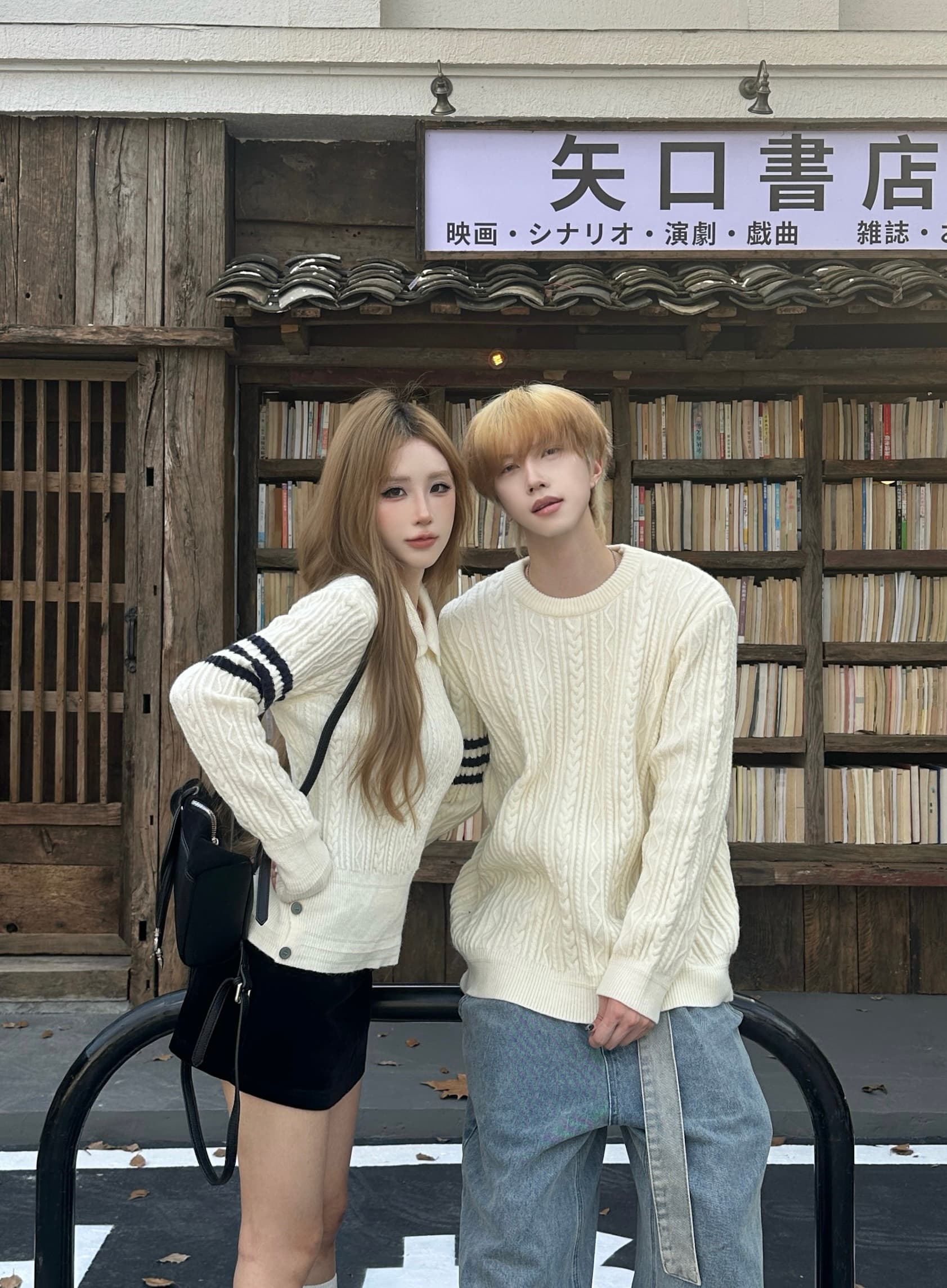 실사 커플룩 가을 겨울 의류 두꺼운 스웨터 풀오버 여성 니트 스웨터 남자 있음 선적 상세 이미지 6