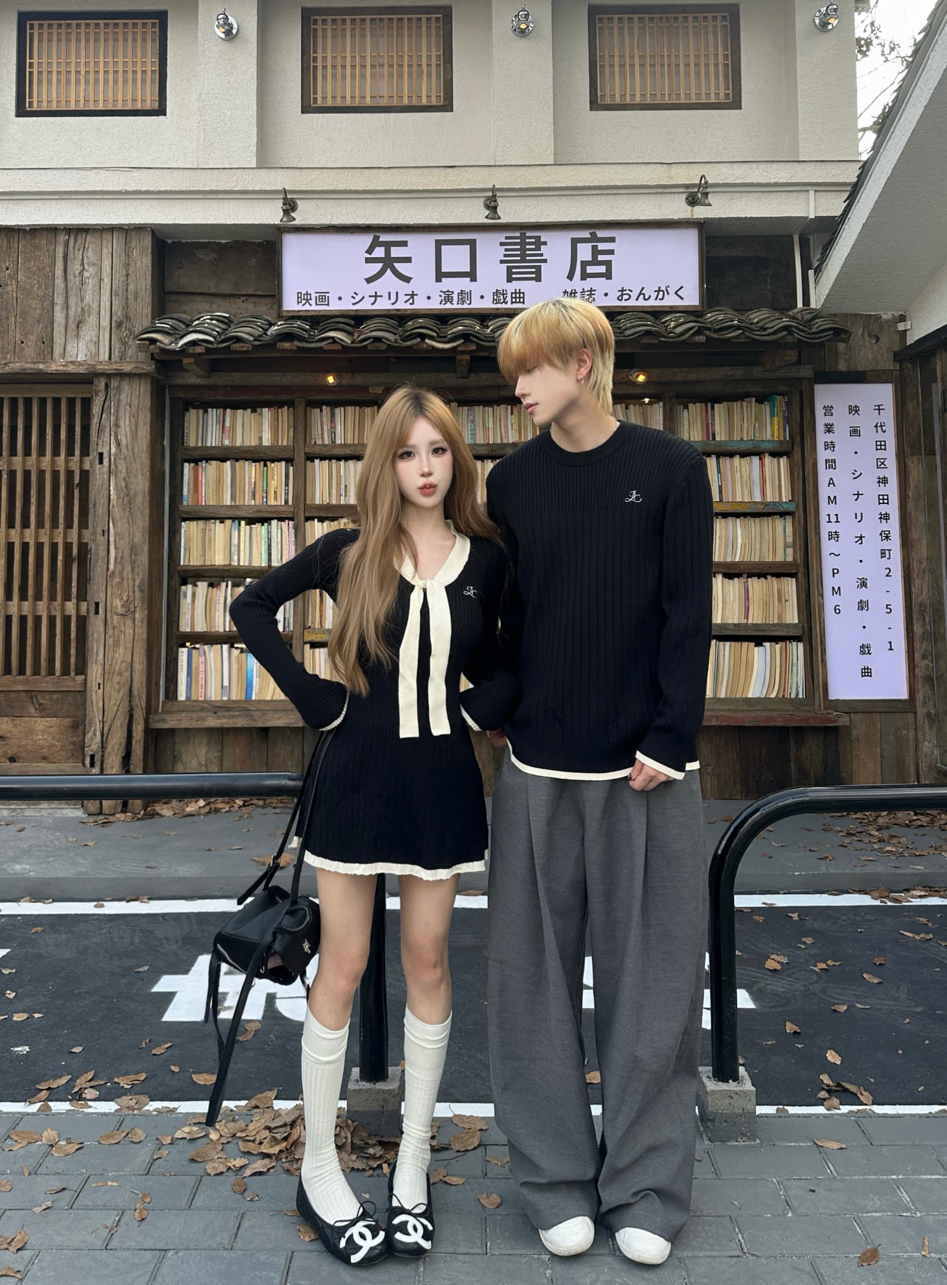 실사 커플룩 가을 겨울 의류 두꺼운 스웨터 남자 풀오버 여성 니트 스웨터 치마 하나 치마 하나 의류 있음 선적 상세 이미지 3