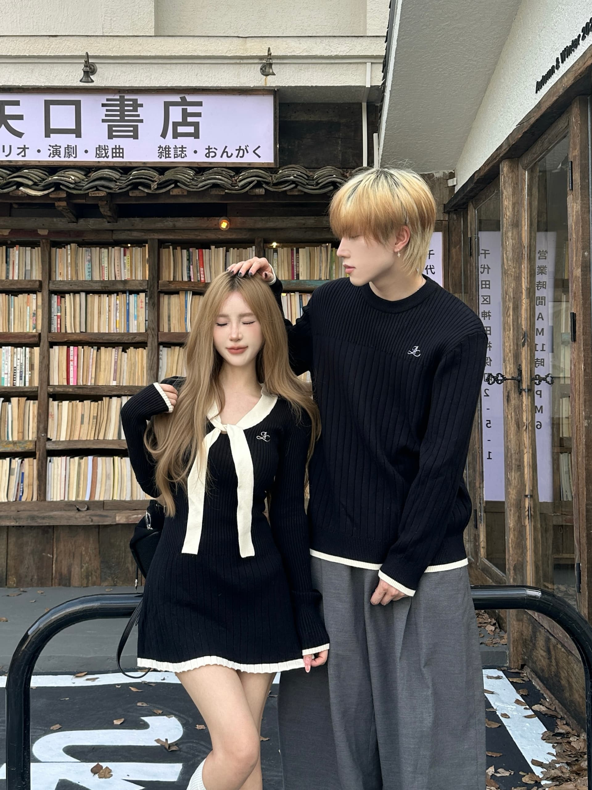 실사 커플룩 가을 겨울 의류 두꺼운 스웨터 남자 풀오버 여성 니트 스웨터 치마 하나 치마 하나 의류 있음 선적 상세 이미지 8