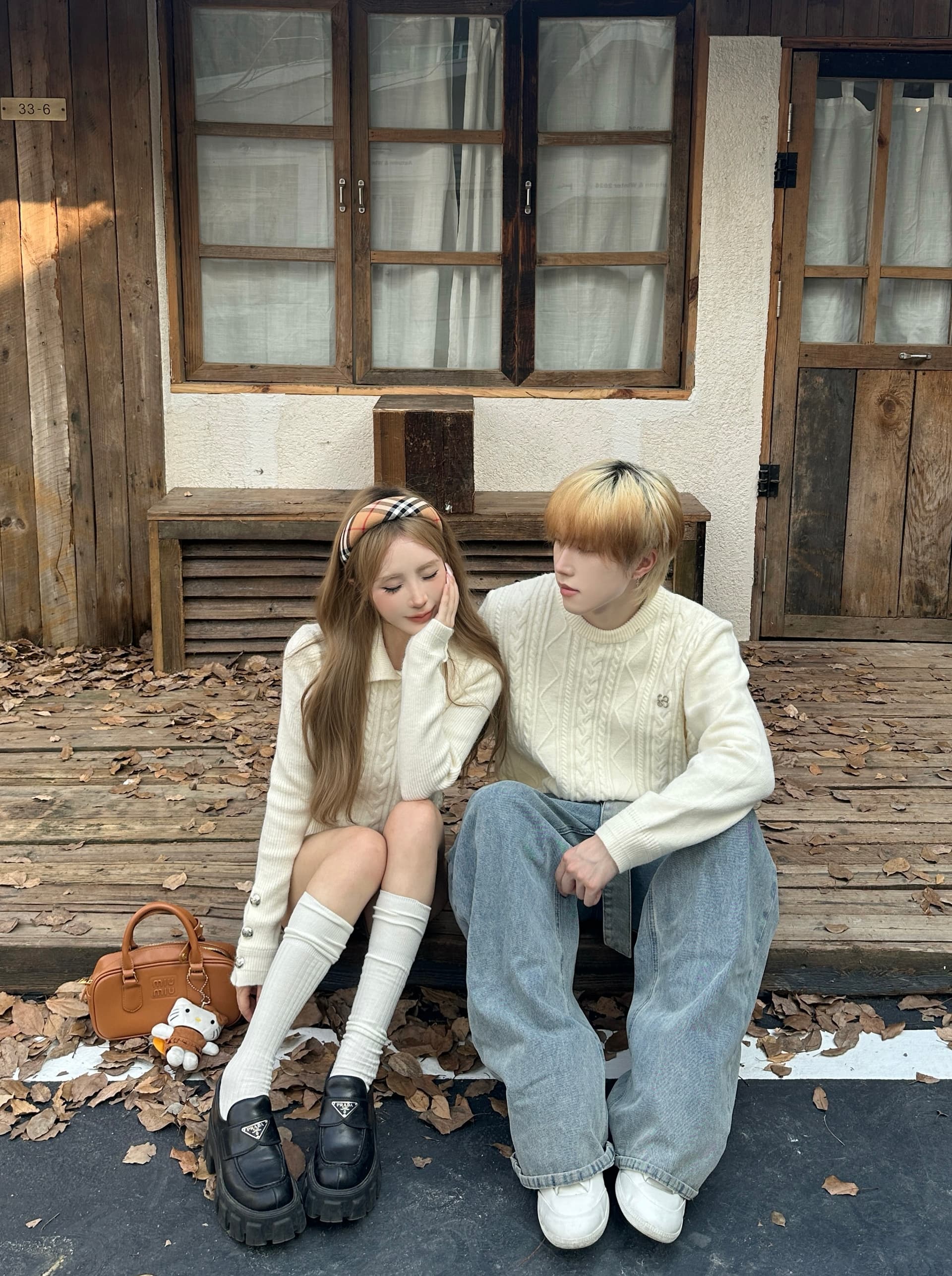 실사 커플룩 가을 겨울 의류 두꺼운 스웨터 풀오버 여성 니트 스웨터 남자 있음 선적 상세 이미지 6
