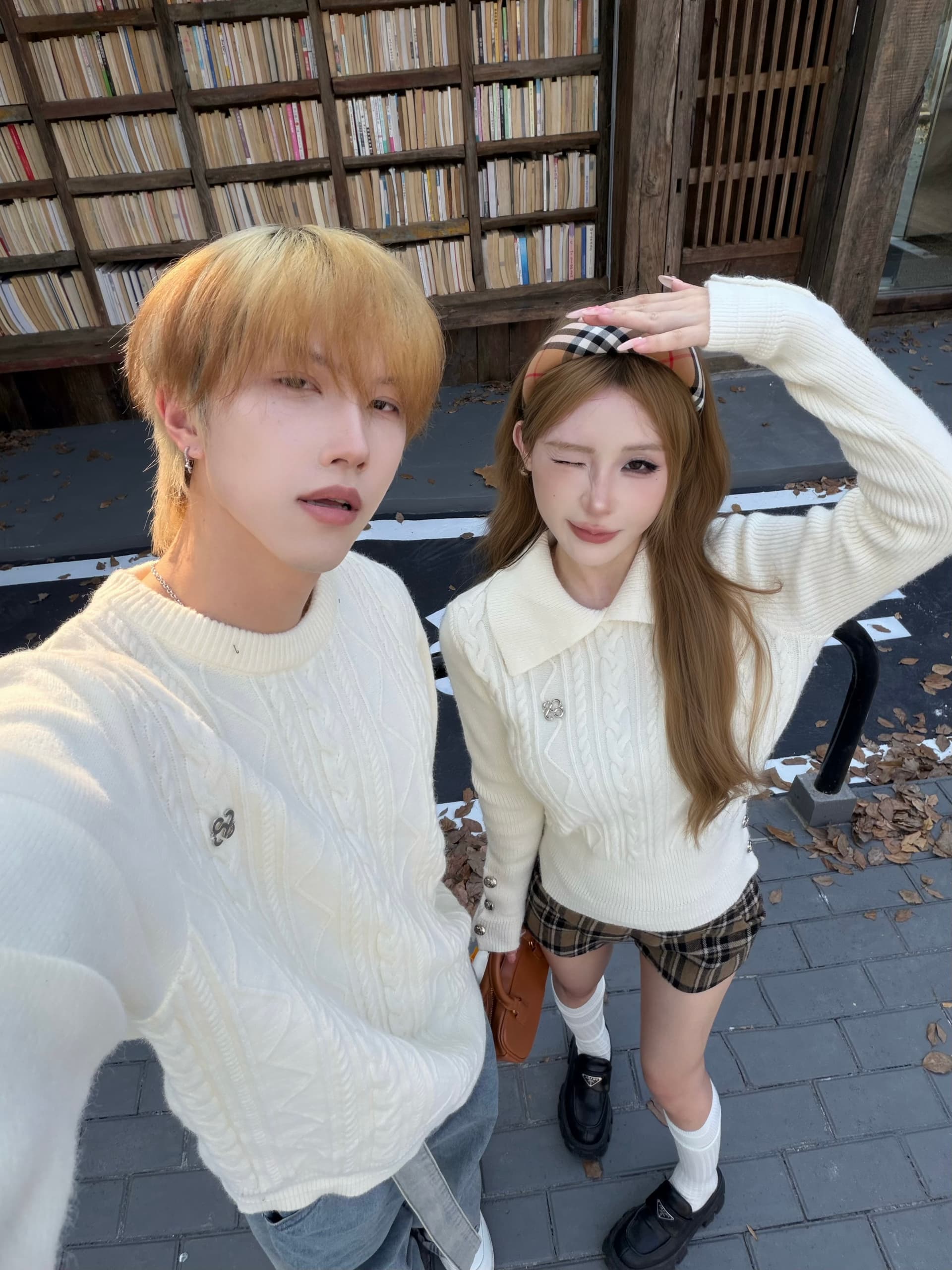 실사 커플룩 가을 겨울 의류 두꺼운 스웨터 풀오버 여성 니트 스웨터 남자 있음 선적 상세 이미지 9