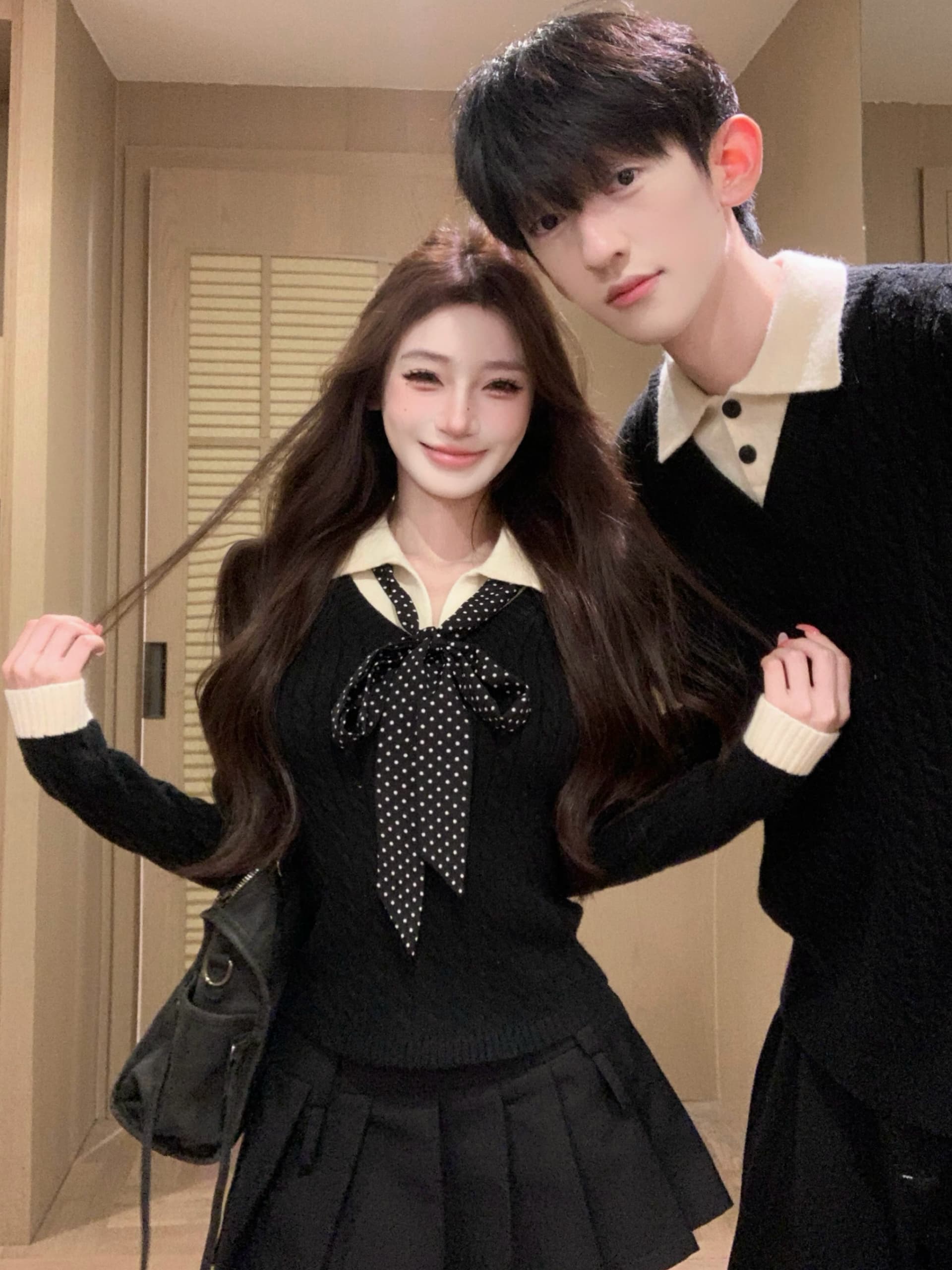 실사 커플룩 가을 겨울 의류 두꺼운 스웨터 풀오버 여성 니트 스웨터 남자 있음 선적 상세 이미지 3