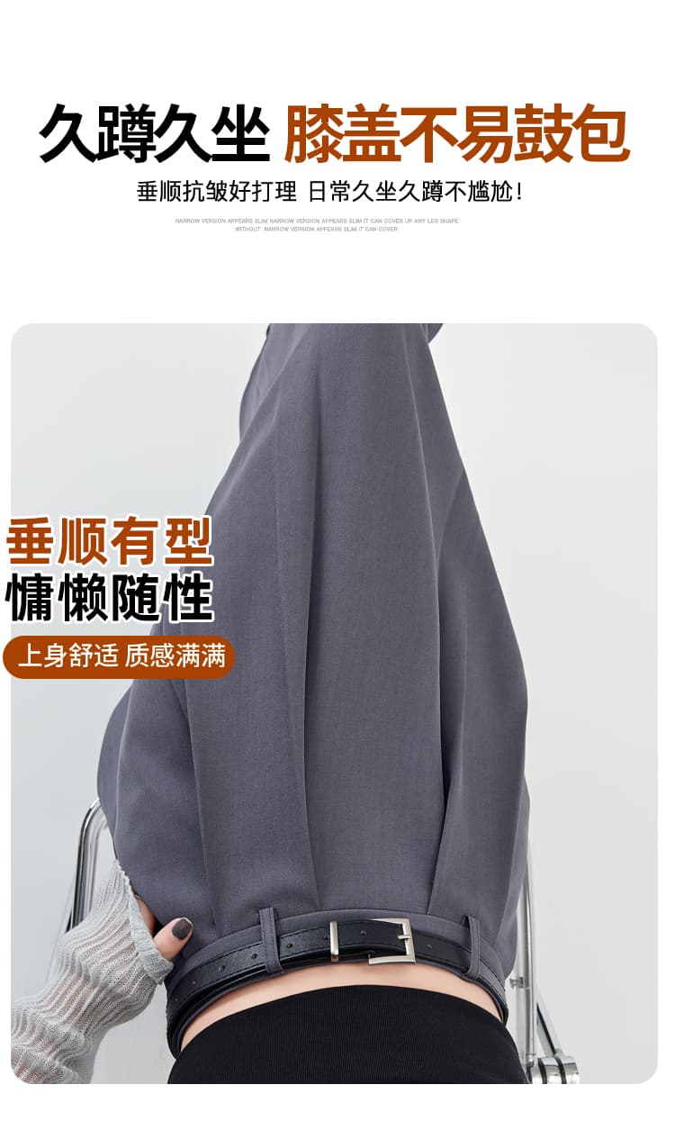 실사 가방 삽입 정장 자료 롱 스커트 가을 여성 슬림해 보이는 출퇴근 중간 길이 한 마디 플리츠 반신 스커트 빅 플레어 스커트 상세 이미지 15