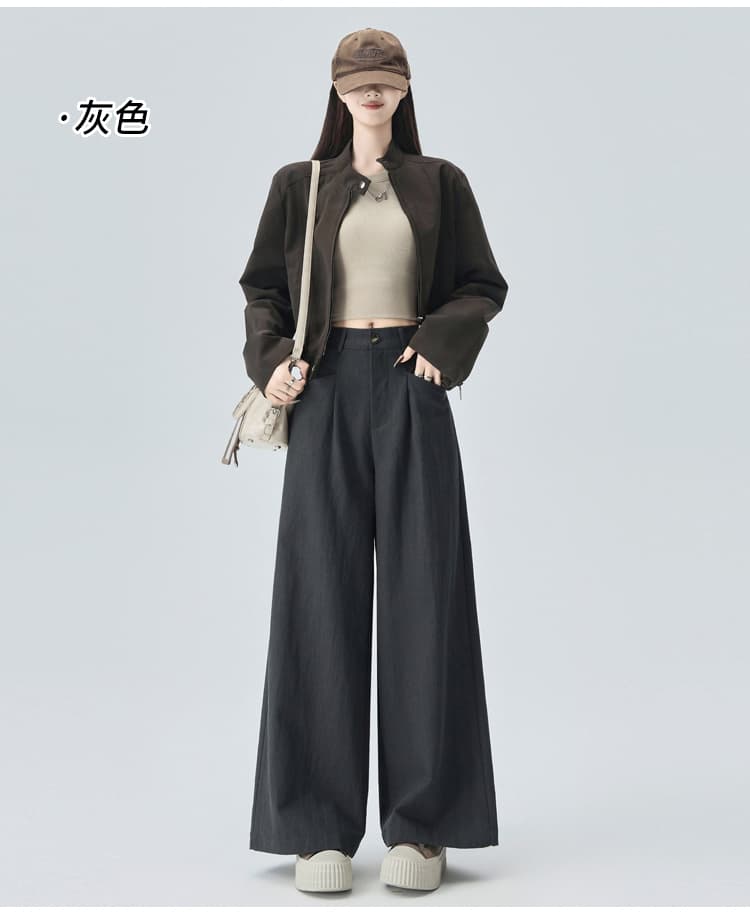 실사 주간 실크 코튼 와이드 레깅스 바지 가을 루즈핏 슬림해 보이는 다용도 라이 경기 서울 스트레이트 팬츠 오래된 돈 바람 캐주얼 바지 상세 이미지 28