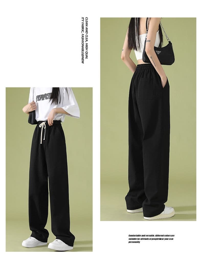 oversize 바지 일본식 느긋한 가을 센스 군용 녹색 워크웨어 팬츠 여성 가을 하이웨이스트 넓은 다리 캐주얼 바닥 청소 긴 바지 상세 이미지 9