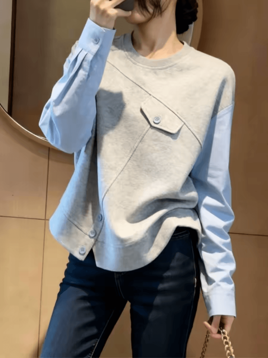 고유 한 아름다운 슈퍼 잘 생긴 맨위 여성 2026 년 봄 새로운 프랑스식 디자인 센스 작은 대중 패션 품격 긴팔 상세 이미지 2
