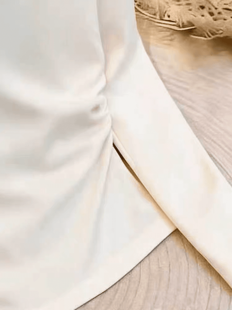 여름 자이언트 잘 생긴 핫걸 몸매 가꾸기 망사 패치워크 긴팔 티셔츠 여성 디자인 센스 불규칙 비스듬한 칼라 오프숄더 맨위 이미지 4