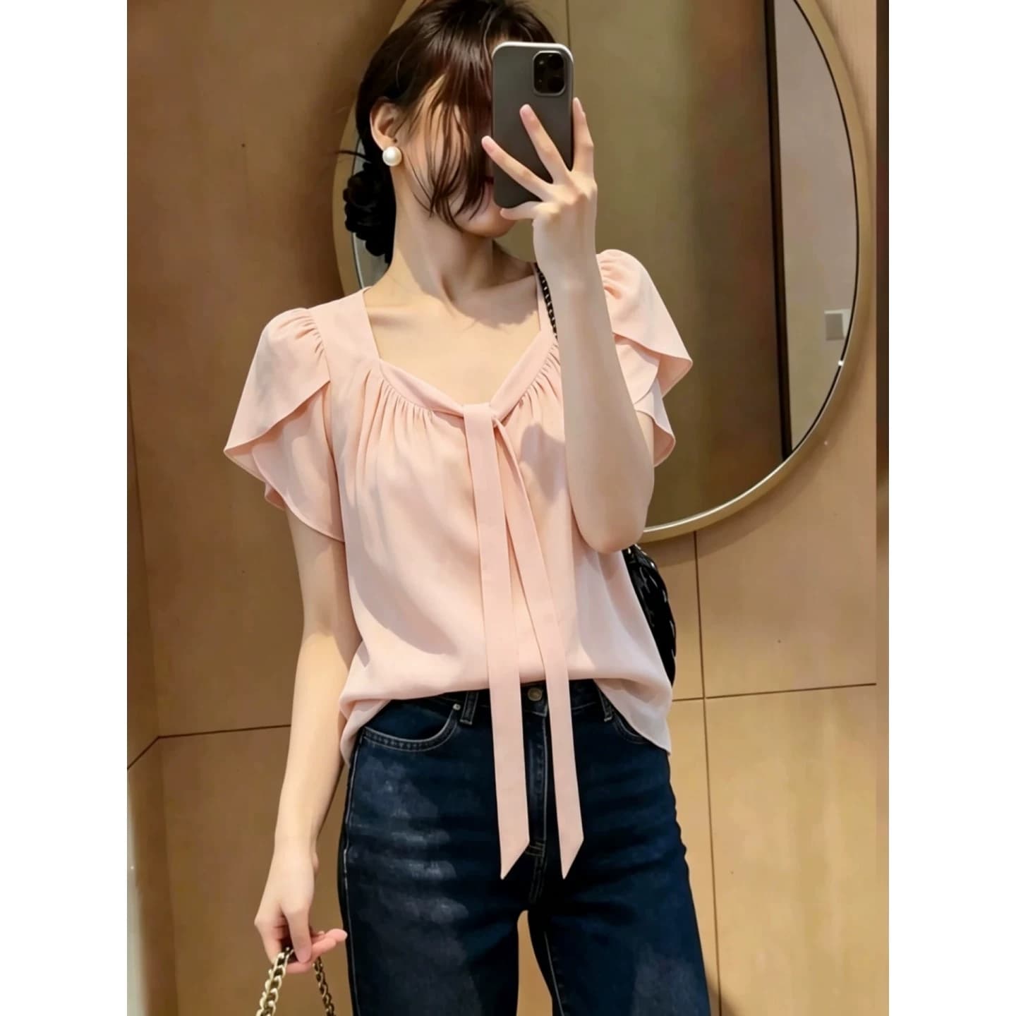 캐주얼 디자인 레트로 세련된 다용도 편안함 출퇴근 유럽 상품 2026 년 여름 새로운 맨위 여성 상세 이미지 1