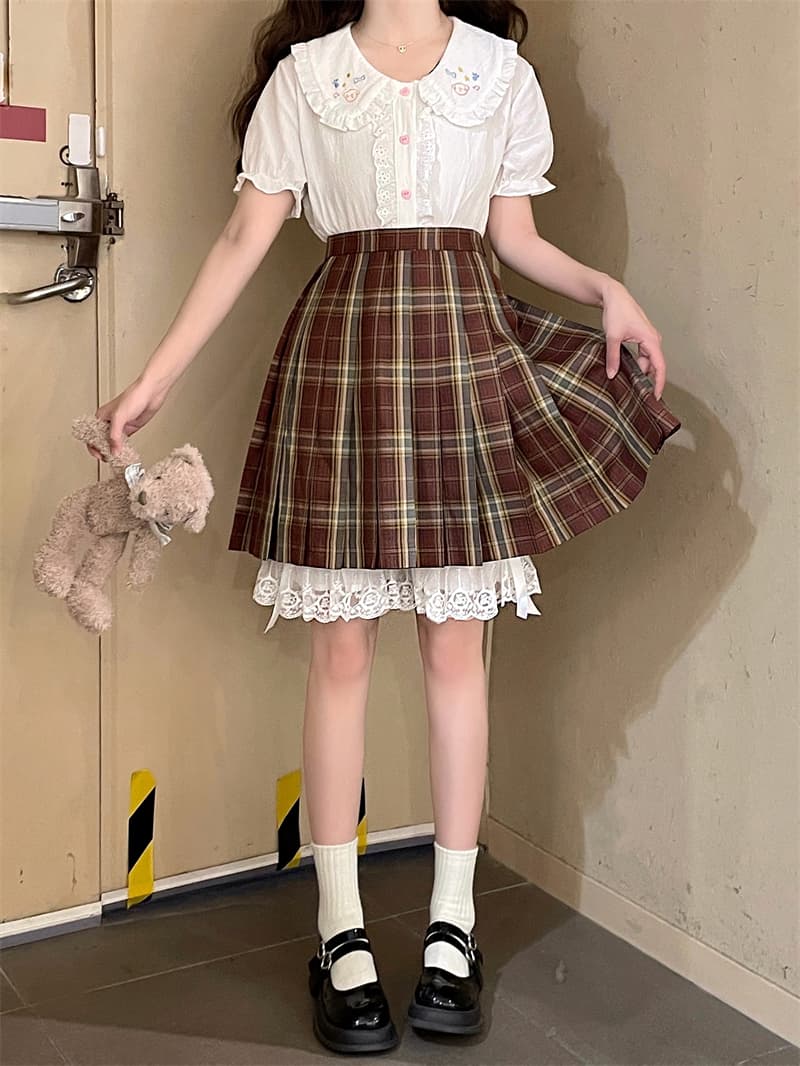 실사 정가 일본식 부드러운 자매 봄 여름 lolita 레이스 레이스 호박 바지 순면 한푸 만나는 배기 바지 상세 이미지 4