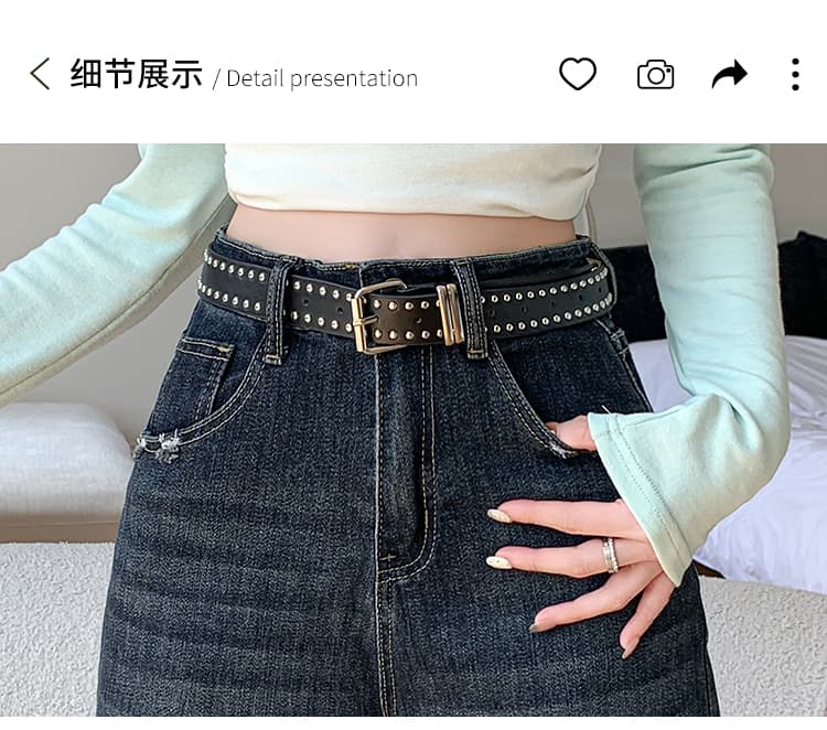 대 물품 실사 아니요 변형 좋은 면 원단 데님 여성 2026 가을 겨울철 슬림해 보이는 루즈핏 신축성 넓은 다리 바닥 청소 바지 상세 이미지 23