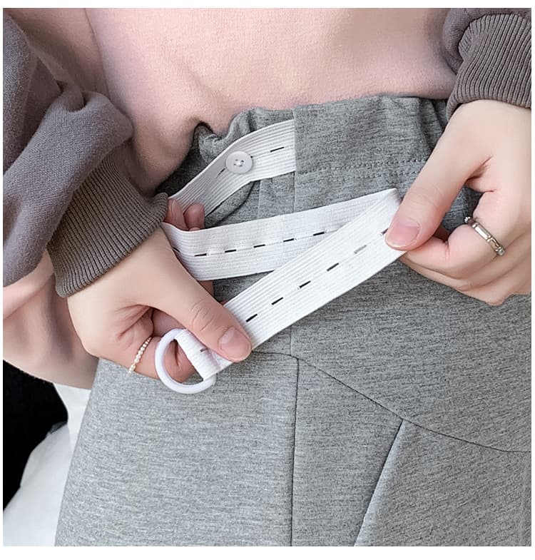 임산부 반신 스커트 봄 가을 캐주얼 도루 센스 다용도 스트레이트 웨이 치마 복부 지지 루즈핏 패션 중간 길이 반 스커트 상세 이미지 18