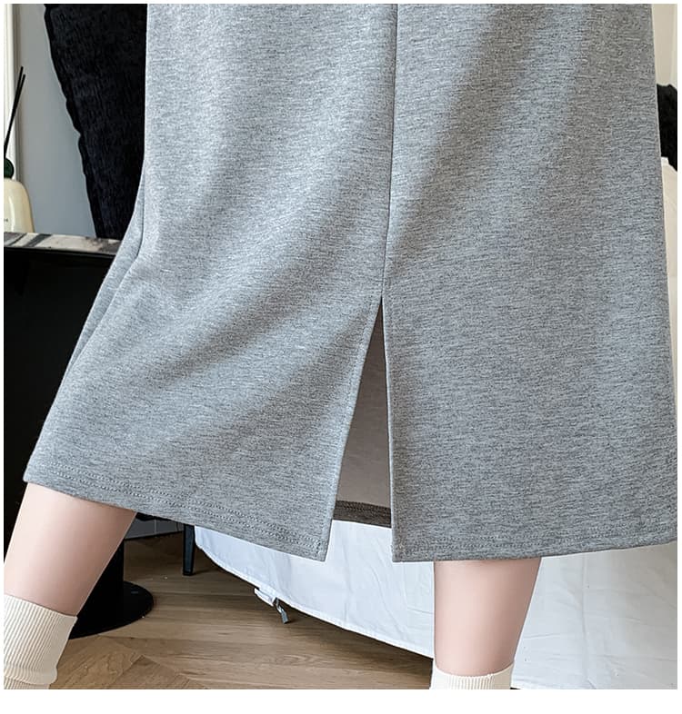 임산부 반신 스커트 봄 가을 캐주얼 도루 센스 다용도 스트레이트 웨이 치마 복부 지지 루즈핏 패션 중간 길이 반 스커트 상세 이미지 19