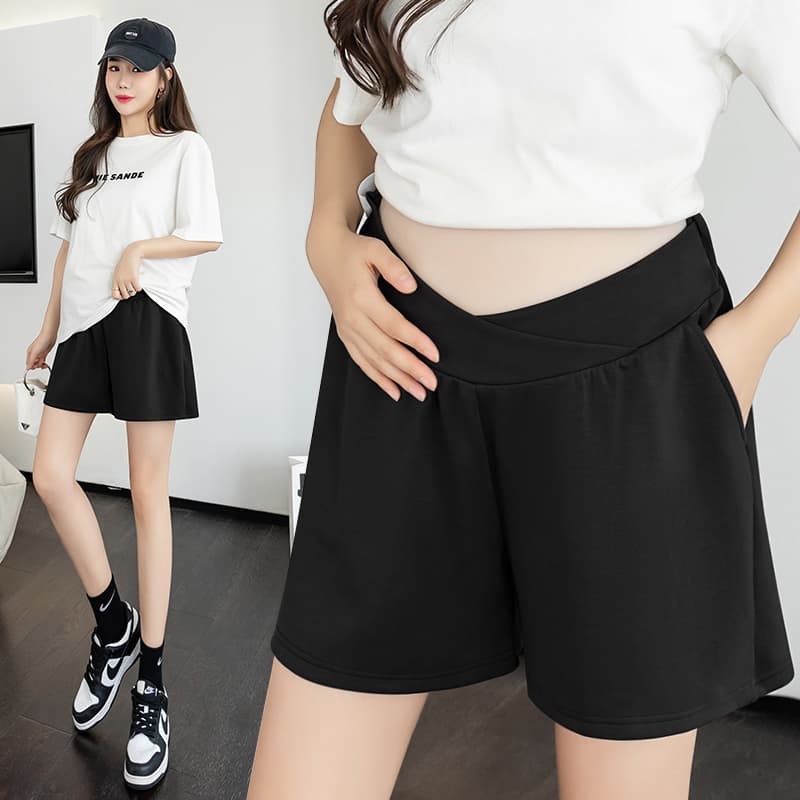 임산부 캐주얼 운동 반바지 여성 여름 공기 면 임산부 바지 루즈핏 넓은 다리 레깅스 여름 드레스 바지 3xl 이미지 4