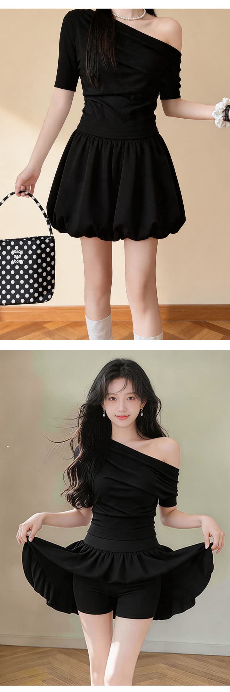 임산부 노출 방지 호박 꽃밭 치마 여름 여성 중간 허리 한 마디 꽃밭 미니 스커트 노출 방지 치마 출산 후 웨어러블 상세 이미지 10