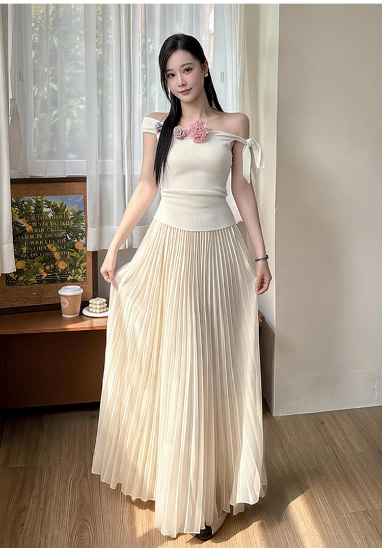 임산부 플리츠 반신 스커트 여성 롱 스커트 2026 여름 새로운 로우 웨이스트 A라인 스커트 품격 슬림해 보이는 대 스윙 길이 우산 치마 상세 이미지 15