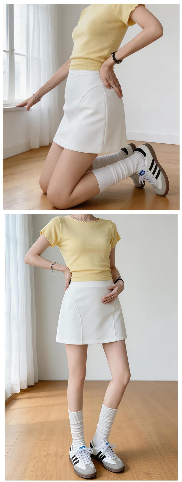 임산부 노출 방지 치마 회색 운동 반신 스커트 핫걸 캐주얼 회색 미니 스커트 한 마디 타이트 스커트 여성 여름 상세 이미지 6