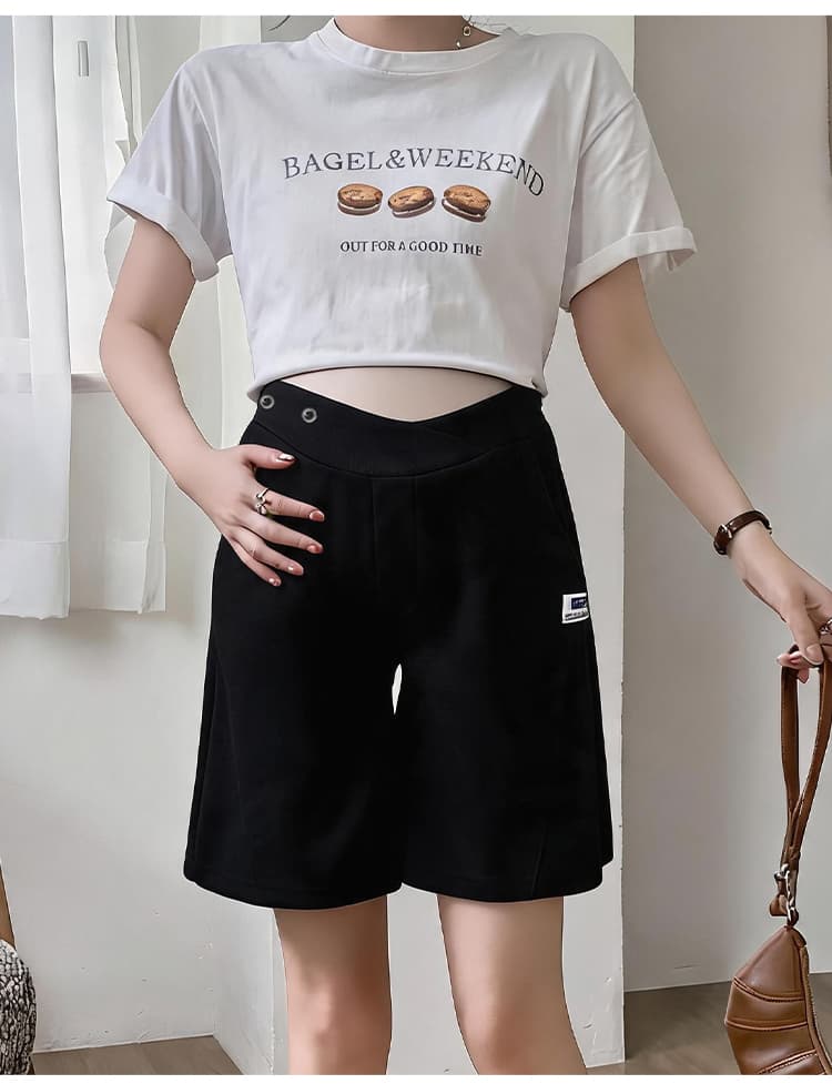 임산부 반바지 여름 얇은 스타일 외출용 복부 지지 패션 루즈핏 캐주얼 만나는 바지 중후반 출산 착용 여름 드레스 상세 이미지 20