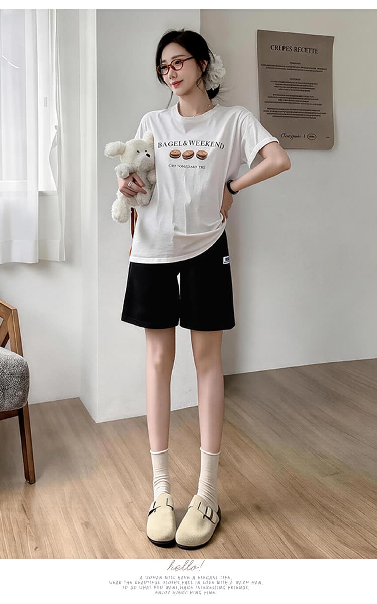 임산부 반바지 여름 얇은 스타일 외출용 복부 지지 패션 루즈핏 캐주얼 만나는 바지 중후반 출산 착용 여름 드레스 상세 이미지 21