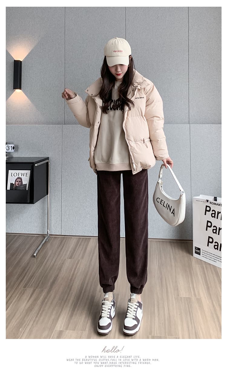 셰닐 임산부 조거 바지 가을 겨울 외출용 복부 지지 긴 바지 구덩이 기사 루즈핏 캐주얼 임신 엄마 바지 슬림해 보이는 긴 바지 상세 이미지 20