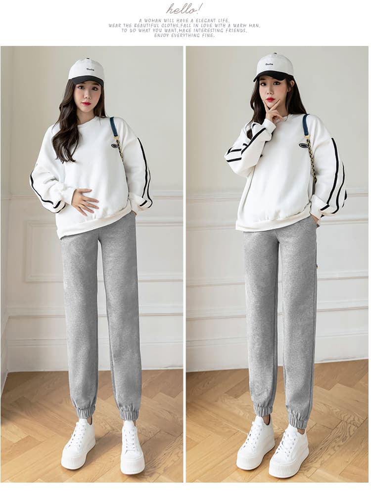 4xl 임산부 바지 봄과 가을 외출용 플러스 롱 코트 수신 다리 바지 가을 의상 가을 임신 초기 만나는 긴 바지 가을 겨울 상세 이미지 17