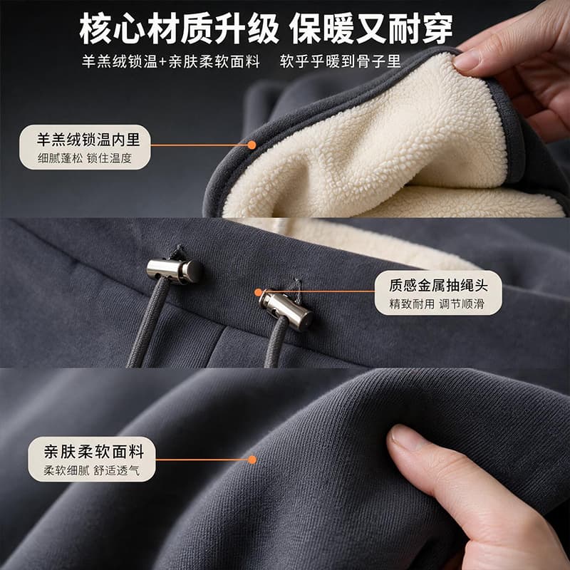 임산부 나팔 바지 가을 겨울철 외출용 새로운 캐주얼 패션 나팔 바지 회색 운동 바지 가을 의상 가을 의상 이미지 4