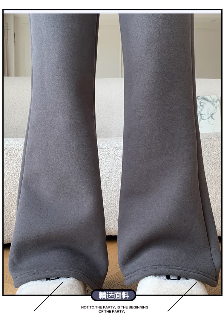 임산부 나팔 바지 가을 겨울철 외출용 새로운 캐주얼 패션 나팔 바지 회색 운동 바지 가을 의상 가을 의상 상세 이미지 9