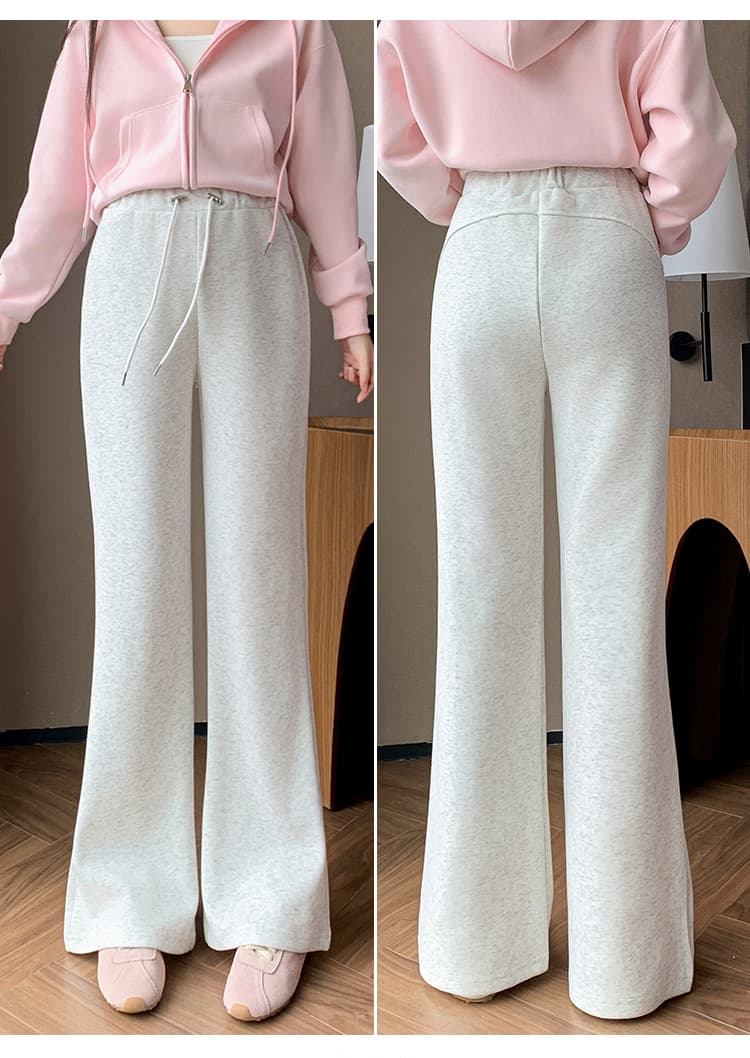 임산부 나팔 바지 가을 겨울철 외출용 새로운 캐주얼 패션 나팔 바지 회색 운동 바지 가을 의상 가을 의상 상세 이미지 20