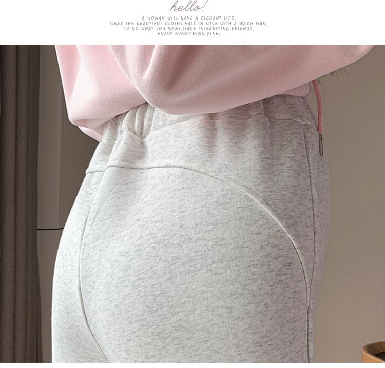 임산부 나팔 바지 가을 겨울철 외출용 새로운 캐주얼 패션 나팔 바지 회색 운동 바지 가을 의상 가을 의상 상세 이미지 21