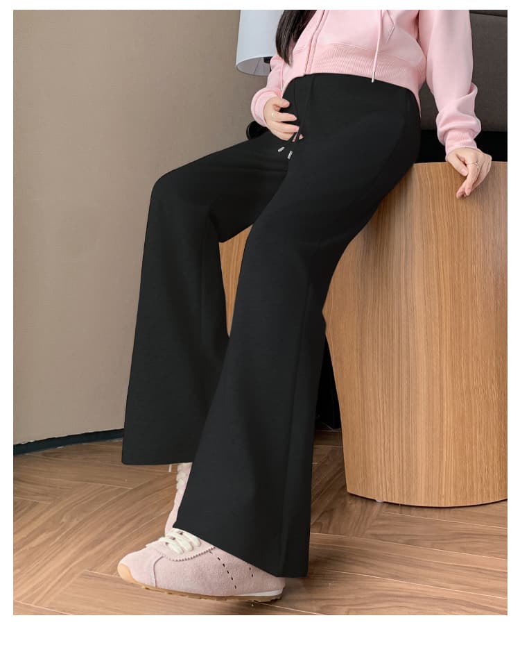 임산부 나팔 바지 가을 겨울철 외출용 새로운 캐주얼 패션 나팔 바지 회색 운동 바지 가을 의상 가을 의상 상세 이미지 25