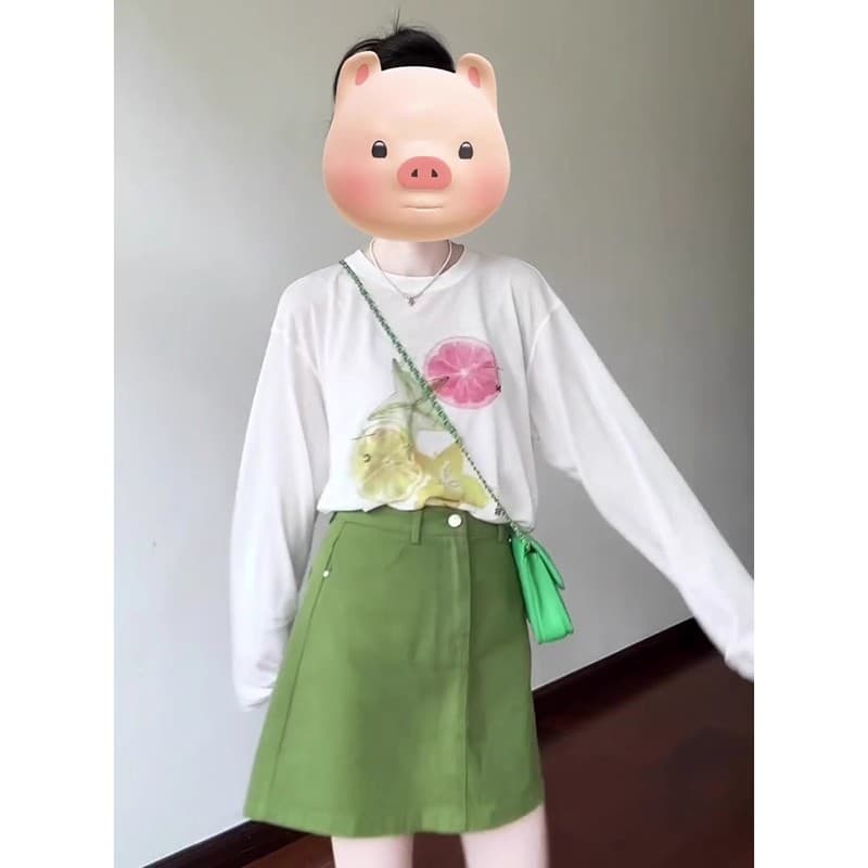 rosee 한 부서 재미있는 과일 자외선 차단 블라우스 긴팔 티셔츠 여성 여름 새로운 캐주얼 마이크로 ~을 통해 느슨함 맨위 트렌디 이미지 3