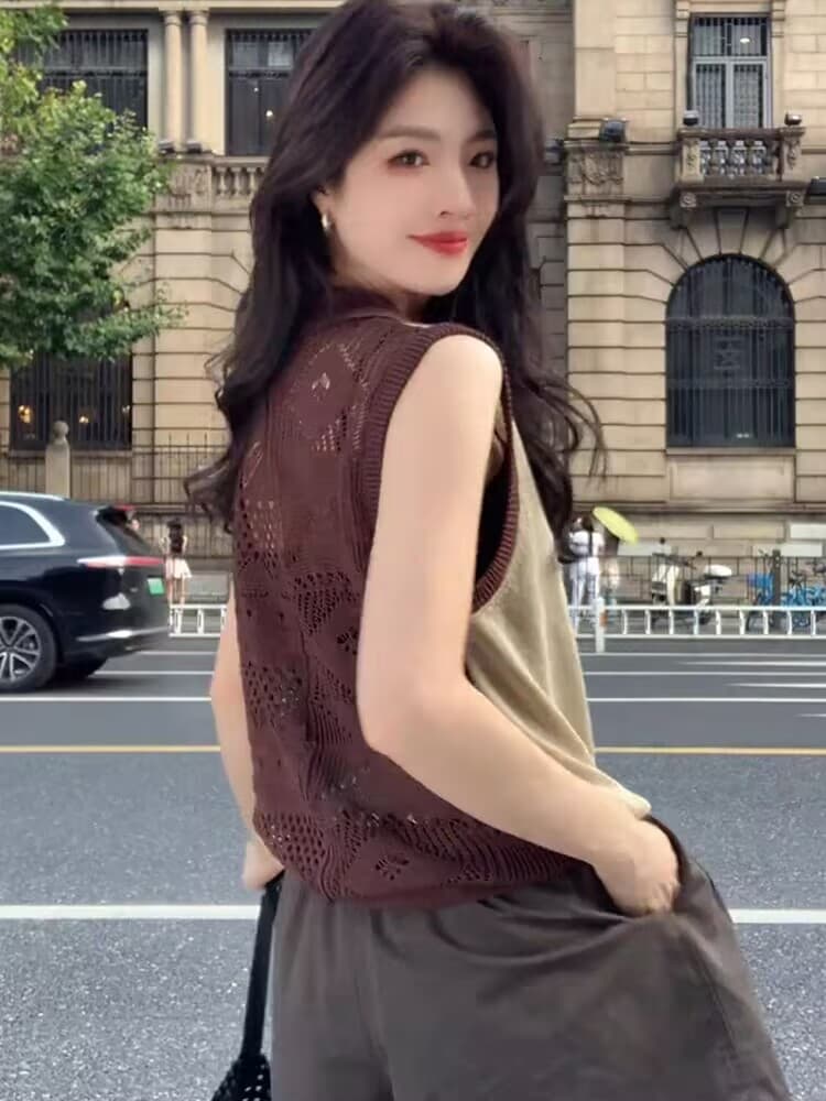 슈퍼 잘 생긴 긍정적 인 어깨 라운드 넥 반팔 티셔츠 여성 여름 새로운 패션 외국 가스 루즈핏 슬림해 보이는 다용도 바지 세트 상세 이미지 4