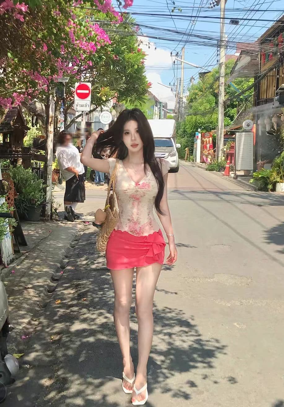 mejiu 꿀 나인 얕은 쇼어 책 제인 레이스 V넥 날다 소매 꽃무늬 반팔 여름 달콤함 핫걸 순수한 욕망 센스 이미지 2