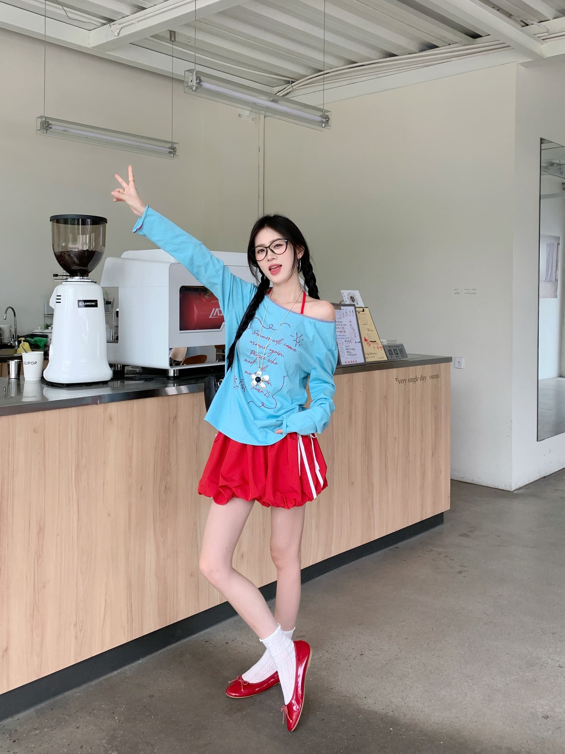리넨 면화 벨트 가슴 패드 휴가 바람 세트 비스듬한 어깨 긴팔 티셔츠 인사이드 가져 가라. 행침 목 캐미솔 가을 상세 이미지 4