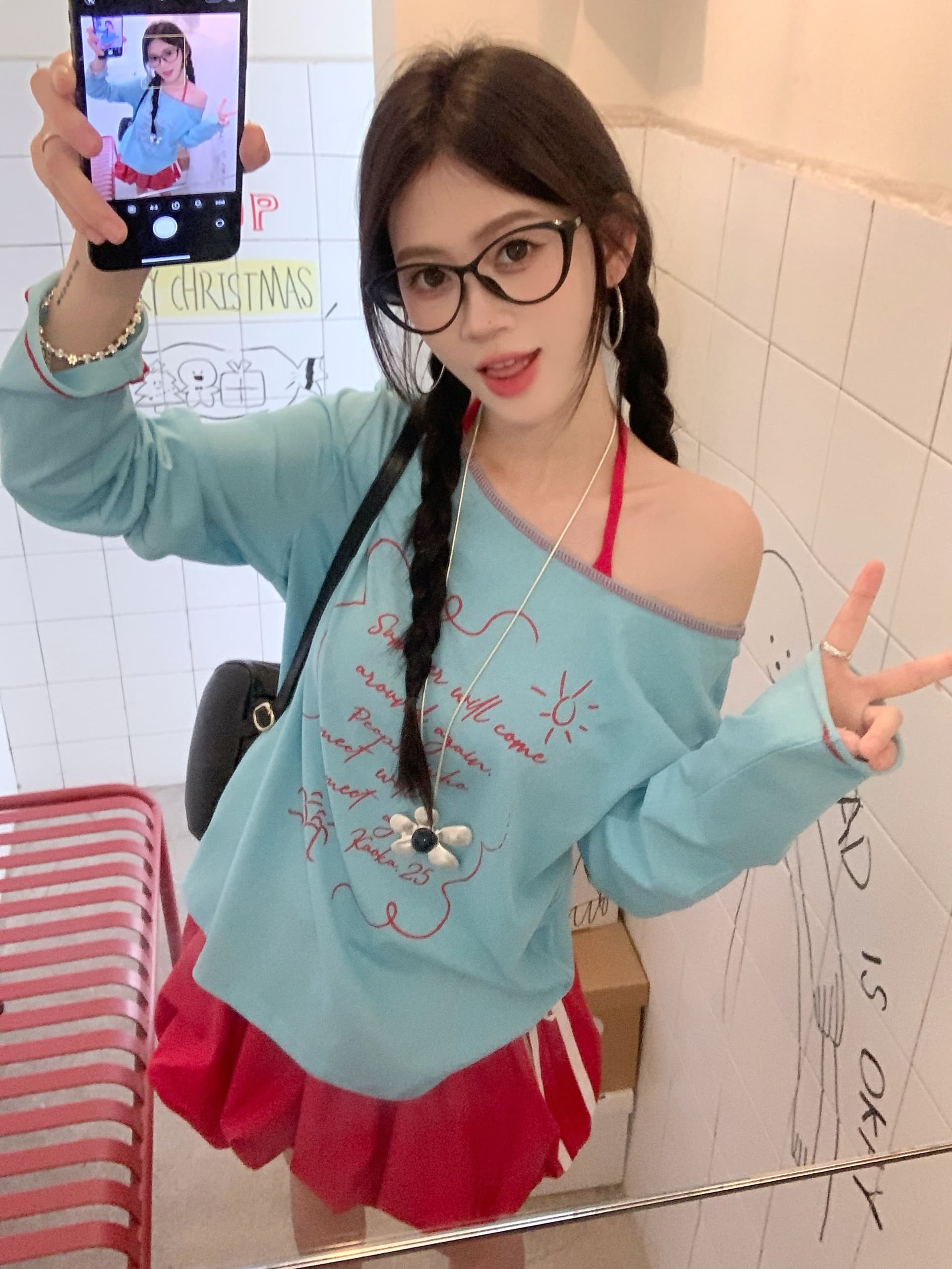 리넨 면화 벨트 가슴 패드 휴가 바람 세트 비스듬한 어깨 긴팔 티셔츠 인사이드 가져 가라. 행침 목 캐미솔 가을 상세 이미지 8