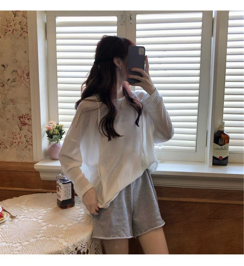 대외 무역 원본 후아 남편 그리드 가을 루즈핏 얇은 스타일 후드 풀오버 스웨트셔츠 여성 긴 소매 상세 이미지 6