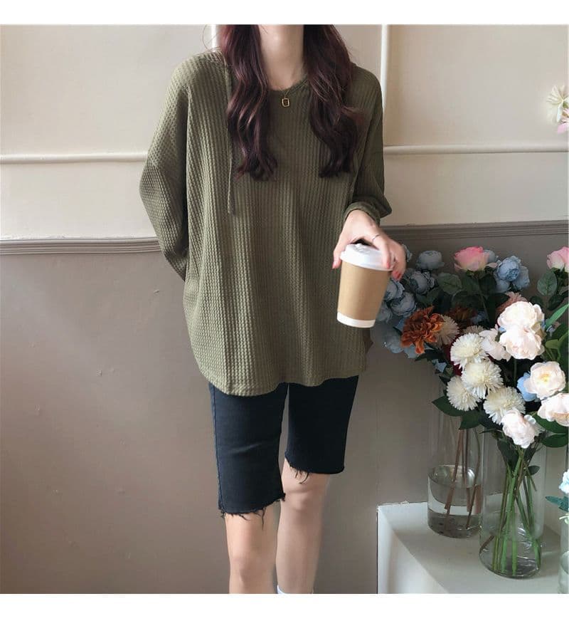 대외 무역 원본 후아 남편 그리드 가을 루즈핏 얇은 스타일 후드 풀오버 스웨트셔츠 여성 긴 소매 상세 이미지 8