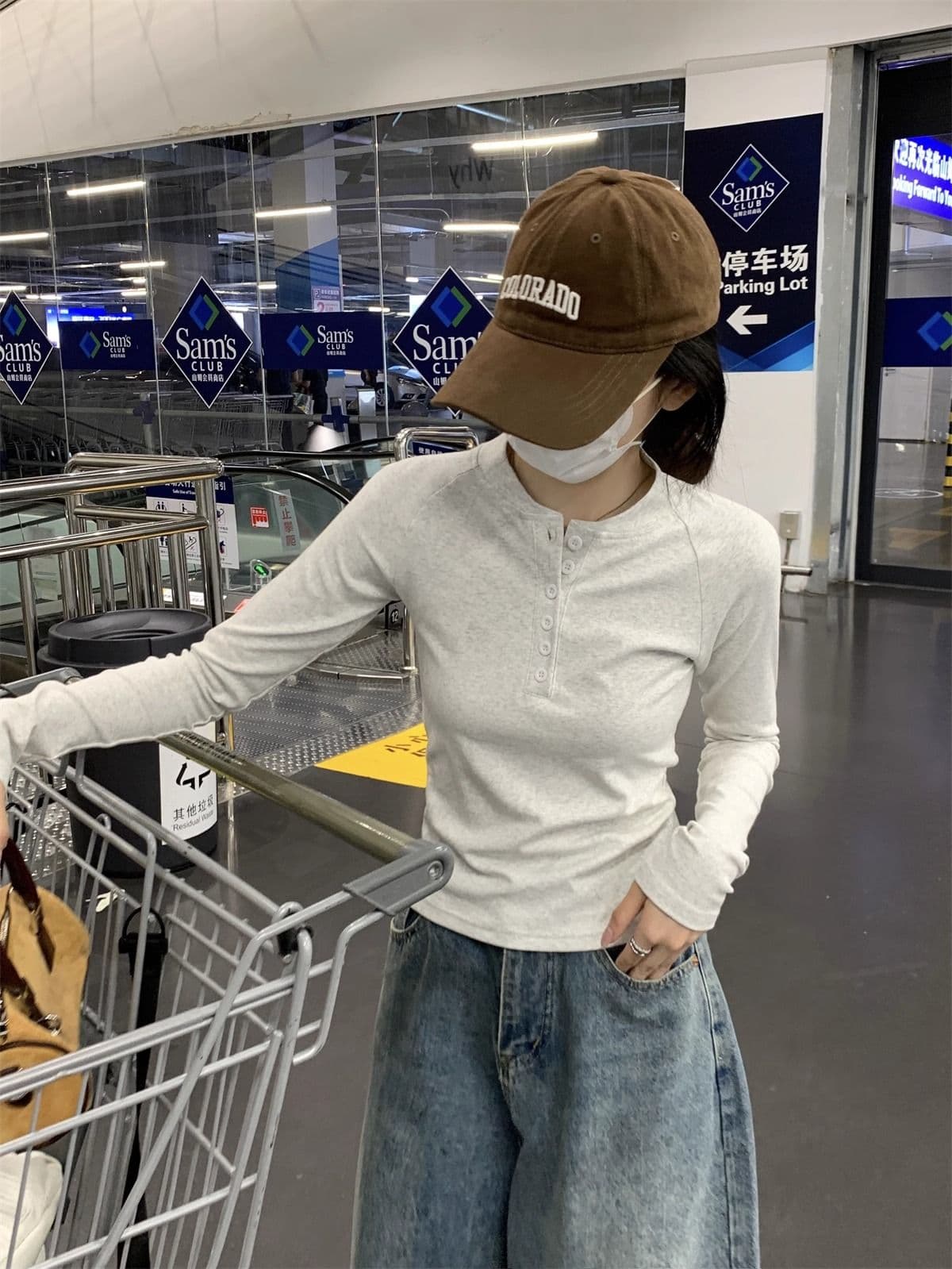 40 1 1 리브 면 가을 새로운 몸매 가꾸기 슬림해 보이는 디자인 센스 긴팔 티셔츠 인사이드 가져 가라. 기본 셔츠 맨위 상세 이미지 19