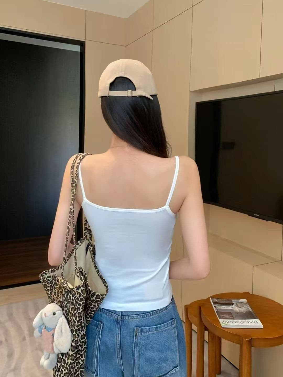 사람들 면 260 그램 나비 캐미솔 여름 외출용 디자인 센스 핫걸 벨트 가슴 패드 몸매 가꾸기 맨위 상세 이미지 32